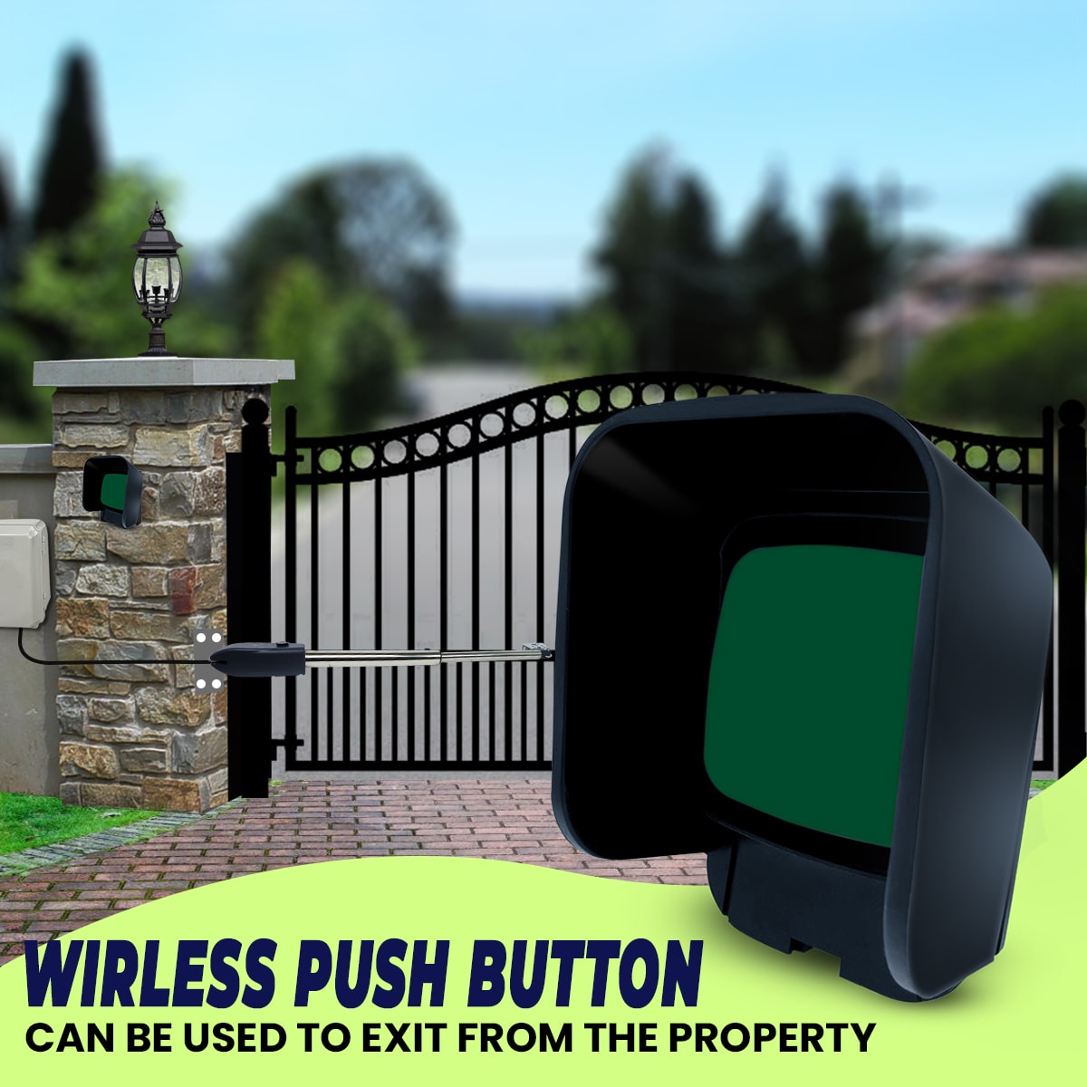 Electric Powered Single Swing Gate Opener with WiFi Smart Phone APP