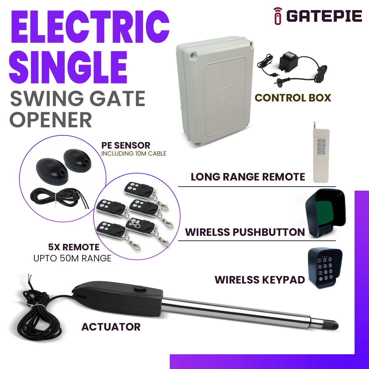 Automatic Electric Single Swing Gate Opener