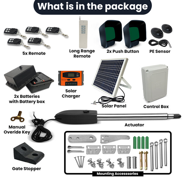 Full Solar Powered with push button